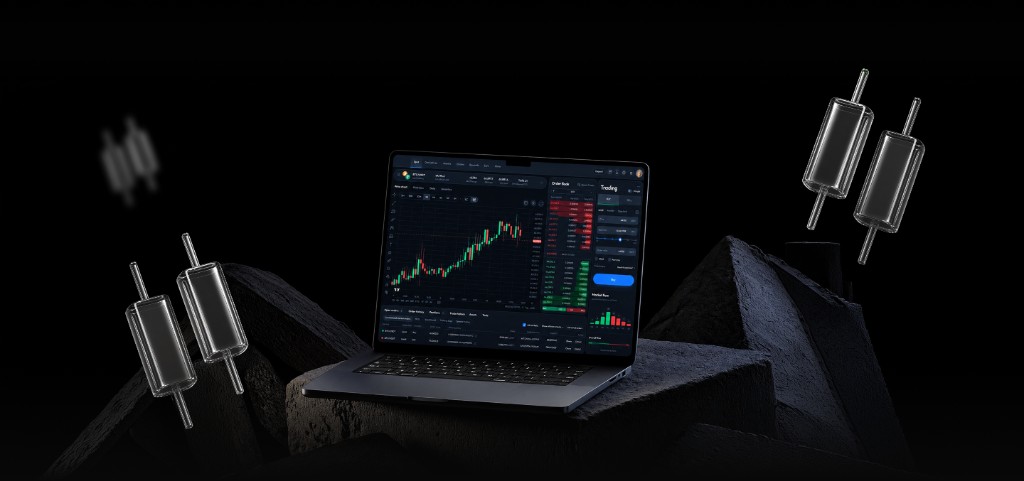 Gabber trading platform on laptop